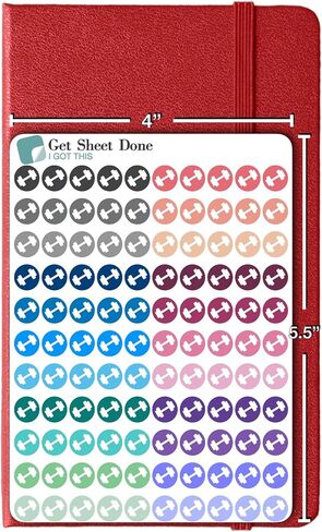 ملصق مخطط تجريب/110 DOT ICON ملصقات الفينيل (1/3 ")/العافية تمرين التذكير للصحة بالرعاية الذاتية/مخطط الحياة الأساسي/Bujo Journaling (ورقة واحدة) in Saudi Arabia