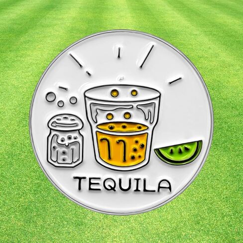 Tequila Golf Ball Marker with Magnetic Golf Hat Clip, Golf Accessories, Funny Golf Gifts Golf Decorationgs for Men Golf Lovers in Saudi Arabia