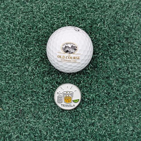 Tequila Golf Ball Marker with Magnetic Golf Hat Clip, Golf Accessories, Funny Golf Gifts Golf Decorationgs for Men Golf Lovers in Saudi Arabia