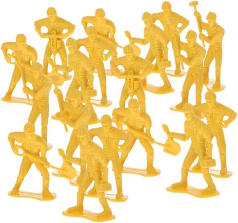 Homoyoyo 54pcs Miniature Construction Worker Figurines - Tiny Plastic Engineer Figures Playset for Creative Model Building - Diorama Decoration and Engineering Scenes in Saudi Arabia