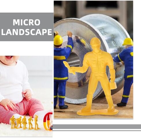 Homoyoyo 54pcs Miniature Construction Worker Figurines - Tiny Plastic Engineer Figures Playset for Creative Model Building - Diorama Decoration and Engineering Scenes in Saudi Arabia