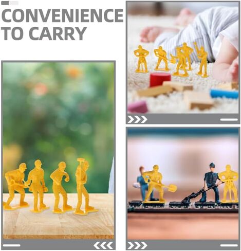 Homoyoyo 54pcs Miniature Construction Worker Figurines - Tiny Plastic Engineer Figures Playset for Creative Model Building - Diorama Decoration and Engineering Scenes in Saudi Arabia
