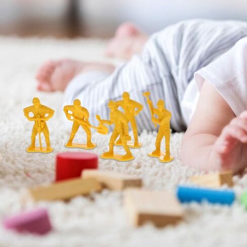 Homoyoyo 54pcs Miniature Construction Worker Figurines - Tiny Plastic Engineer Figures Playset for Creative Model Building - Diorama Decoration and Engineering Scenes in Saudi Arabia