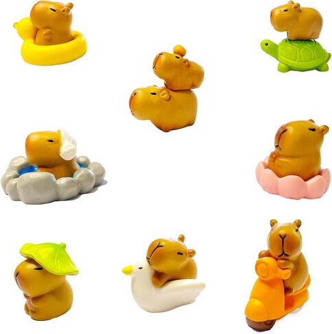 13 PCS Mini Capybara Figurines Tiny Capybaras for Car Dashboard Dollhouse Miniatures Mini Resin Animals for Fairy Garden Home Decor Capybara Birthday Decorations in Kuwait