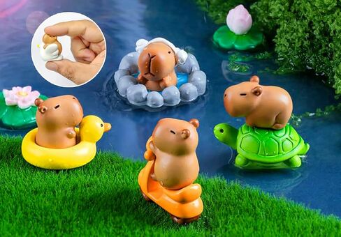 13 PCS Mini Capybara Figurines Tiny Capybaras for Car Dashboard Dollhouse Miniatures Mini Resin Animals for Fairy Garden Home Decor Capybara Birthday Decorations in Kuwait