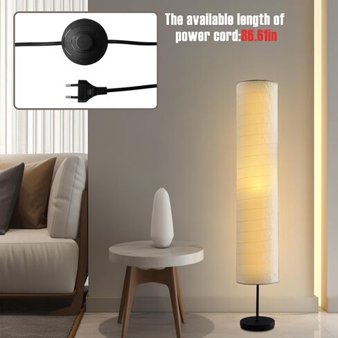 YY YEARCHY Floor Lamp Paper Lamp Standing Lamps with Rice Paper Shade for Bedroom Livingroom in Saudi Arabia