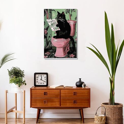 DOMROM Framed Paint by Numbers Kit for Adults Beginners with Wooden Easel, Animal Cat Paint by Number Kit on Canvas, DIY Oil Painting Kits for Home Wall Decor Gift 8x12in in Saudi Arabia
