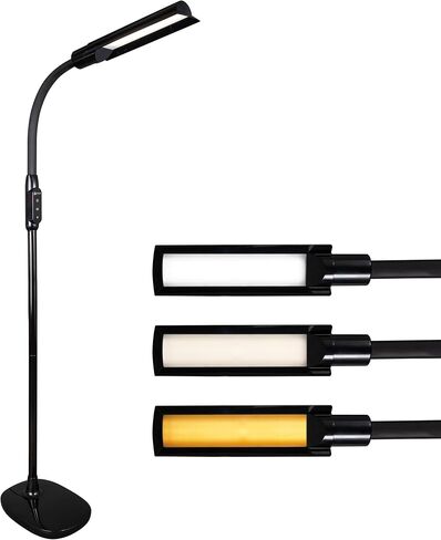 مصباح أرضي Leghade Ottlite Wingshade مع 3 درجات حرارة ملونة ، تقنية LED Clearsun ، مصابيح أرضية لغرفة المعيشة ، ضوء القراءة ، مصباح واقف ، مصباح أرضي لغرفة النوم ، مصباح طويل القابل للضبط. in Saudi Arabia