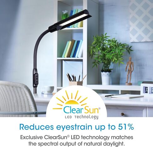 مصباح أرضي Leghade Ottlite Wingshade مع 3 درجات حرارة ملونة ، تقنية LED Clearsun ، مصابيح أرضية لغرفة المعيشة ، ضوء القراءة ، مصباح واقف ، مصباح أرضي لغرفة النوم ، مصباح طويل القابل للضبط. in Saudi Arabia