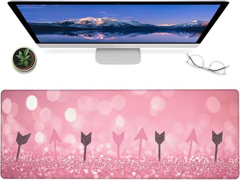Highland Cow Gaming Mouse Pad – 12x31.5in Large Extended Desk Mat with Floral Crown Cattle Design – Non-Slip Rubber Mousepad for Office Home – Deskmat Gifts for Animal Lovers Decor in Saudi Arabia