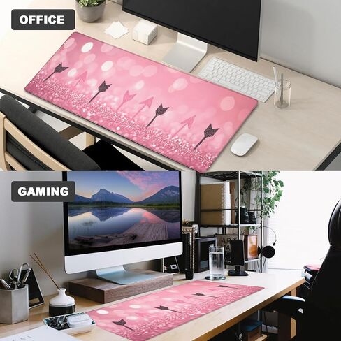 Highland Cow Gaming Mouse Pad – 12x31.5in Large Extended Desk Mat with Floral Crown Cattle Design – Non-Slip Rubber Mousepad for Office Home – Deskmat Gifts for Animal Lovers Decor in Saudi Arabia