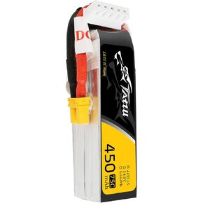 Gens ace Tattu 4S Lipo Battery 14.8V 450mah 75C Lipo Battery XT30 Plug for H Frame Mini RC Racing Drone FPV