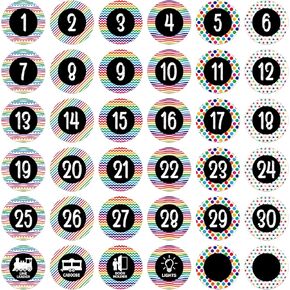 D4DREAM Number Spot Markers Stickers 36Pcs Number Spot Markers and Labels Numbers Line Up Floor Decals Classroom Line-up Spots Stickers for Preschool Kindergarten Elementary Teachers Kids Educate