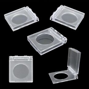 Honbay 5PCS Diamond Painting Accessories Flat Power Button Cover Guard Plastic Pushbutton Cap with Clear Adhesive Dots for Lightpad Desktop Computer (19mm)