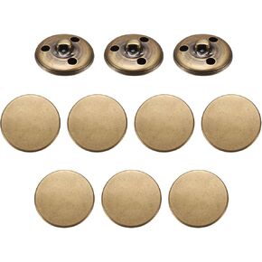 HARFINGTON 10pcs Metal Antiqued Button 20mm Round Metal Sewing Button Brass Shank Replacement Button for Men Women Blazer Suit Woolen Coat Shirt Jacket Trousers Sewing Crafts, Bronze