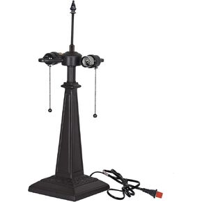 Capulina Tiffany Table Lamp Base Replacement for 14-18 Inches Lampshade Pole Height 24 Inches Bronze Finished Resin Base