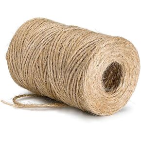 Shatex Jute Twine String 5mm 328 Feet Natural Thin Twine for Crafts Gardening Garden Plant Gift Wrapping Art Decoration Packing Material
