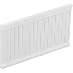4pcs Miniature Dollhouse Wainscoting Panels, Pla White Interior Trim for Dollhouse Decor, Elegant and Space-Saving Mini House Accessories, 3.74 X 2.16 X 0.47 Inch