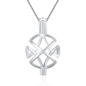 925 Sterling Silver Turtle Celtic Knot Cage Pendants Crafting Charm for DIY Necklace Bracelet Jewelry Making