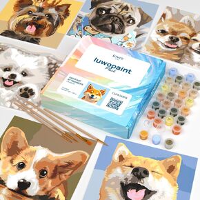 LuwoArte Paint by Numbers Kit for Adults - Cute Dogs