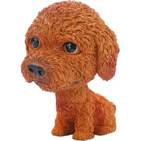 Resin Bobbing Head Dog Figurine Car Dashboard Decor,Bobblehead Puppy Play Figurines for Home Office Desk Decoration Ornaments (Dachshund)