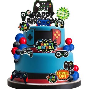 36 PCS Video game Cake Toppers Game Console Controller Cake Topper Video game themes cupcake toppers Console Controller cake decor