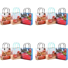 Disney Car Mcqueen Lightning 12 Premium Quality Party Favor Reusable Goodie Small Gift Bags 6"
