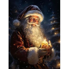 SKRYUIE Paint by Numbers Christmas for Adults, Acrylic Oil Painting by Numbers Kits for Beginner with Paintbrushes Brushes Paintwork Art Canvas for Home Decor 16x20 inch / 40x50 cm B1741