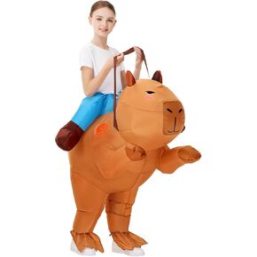 Inflatable Capybara Costume Kids Blow Up Costumes Halloween Costumes Boys Girls Funny Ride on Animal Costume for Cosplay Party
