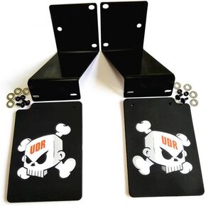 DJX Stainless Steel Frame Rubber Rear Mud Flaps for Traxxas 1/7 UDR Unlimited Desert Racer