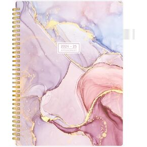 Appointment Planner 2025-2026, Appointment Book Jul.2025 - Jun.2026, AIMPEAK Daily Weekly Planner for Women, 15 Minute Increments, Monthly Tabs, Pocket(Pink, 8.5"x11")