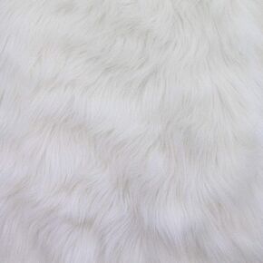 Faux Fake Fur Long Pile Luxury Shaggy/Craft, Sewing, Cosplay, Costume, Decorations / 60" Wide/Sold by The Yard (White, 58" W x 5" L/Fur Strip)