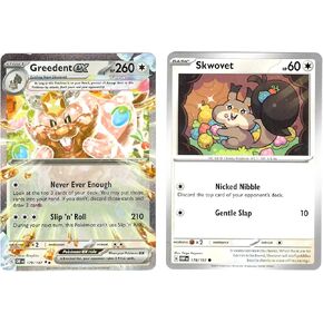 Greedent ex - Tera - 179/197 Double Rare - Obsidian Flames - Pokemon Evolution 2 Card Lot