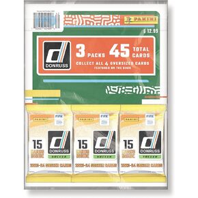 Panini Donruss Soccer 2023–24 Multiset – Official Trading Cards – Includes 45 Cards + 1 Oversized Print – FIFA Licensed Soccer Collectible – Lionel Messi, Haaland, Mbappé