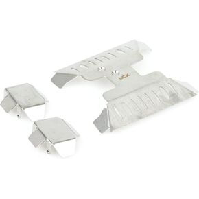 LCX Racing 1/10th RC Crawler Car Stainless Steel Guard Board, Skid Plate Armor & Axle Guard, Protector Skid Plate Axle Guard Set for Axial Capra UTB10, Upgrades Parts Accessories