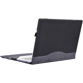 Laptop Cover Case for New Microsoft Surface Laptop 4 15 inch/Surface Laptop 3 15'',PU Leather Two in one Protective Case with Pen Holder (Black)