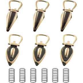 6PCS Light Gold Metal Side Clip Buckles Handbag Chain Hanger Backpack Screw Buckles For Hardware DIY Wallet Making Keychains