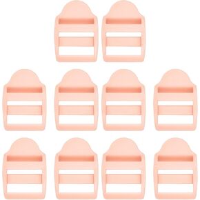 10 Pack Plastic Ladder Slider, Backpack Buckle Tri-Glides Clip, Adjustable Curved Buckle for Strap