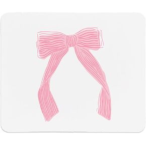 QIYUHOY Coquette Pink Bow Mouse Pad,Trendy Mouse Pad,Preppy Cute Mouse pad for Desk Home Office Gaming Working,Gifts for Girls Women Female Friends,9.5x7.9 inches