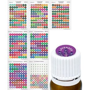 Young Living Illustrated Essential Oil Labels - Hand Drawn Essential Oil Stickers Great Roller Bottle Labels - YL Essential Oil Singles and Blends - 7 Sheets 616 Stickers By Got Oil Supplies