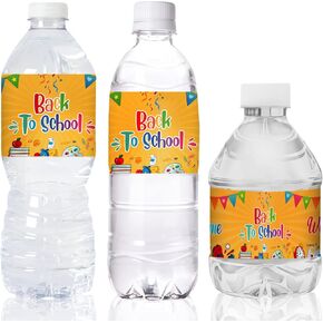 WaaHome Welcome Back to School Water Bottle Labels Decorations, 24pcs Waterproof Back to School Stickers Labels for Bottle Decorations Kindergarten Preschool Teacher Supplies Party Favors in Saudi Arabia
