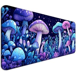Abstract Purple Hearts Gaming Mouse Pad, Extended Large Desk Mat, Computer Keyboard Laptop Mousepad for Work and Office, XL