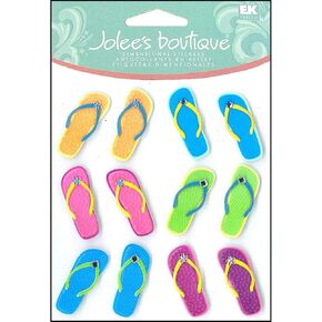 Jolee's Boutique 0015586890235 (Jolly Boutique) FLIP Flops CABOCHONS 50-20821, Multivolor/Assorted