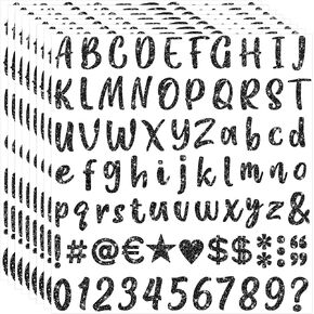 Gold Letter Stickers Glitter Sticker Letters Alphabet Stickers Vinyl Self-Adhesive Stick on Letters Sticker for Graduation Cap Scrapbooking Water Bottles Cup Sign Crafts Mailbox Decoration (8, Gold)