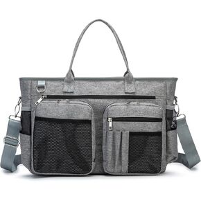 Rabjen Laptop Tote Bag, Work Bag with 3 Pen Slot, Insulated Pockets to Keep Drinks' Temperature.