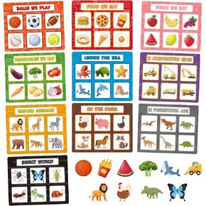 10Pcs Magnetic Color Sorting Set Refrigerator Magnets for Kids, Food Football Car Dinosaur Learning Magnets for Kids Early Education Fine Matching Sorting Sports Preschool Education Gifts