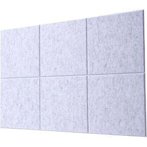 Large Cork Board Alternative - Felt Wall Tiles, 6 Pcs Felt Bulletin Board with Adhesive Tabs, 36×24 inches Pin Board for Office, School, Home (Fruit Green)