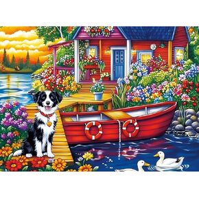 300 Piece Puzzles for Adults,Unique Cute Dog Jigsaw Puzzles 300 Pieces for Adults Kids Seniors,Animal Pet Lover Puzzle for Kids Ages 8-10 10-12,Challenging Puzzles Perfect for Game Nights,20.5*15 In