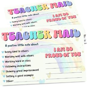 Disco Theme Teacher Mail Incentive Cards, Preschool, Elementary Teacher Mail Good Behavior Incentive Cards to Send Home