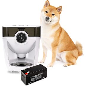 Feeder-Robot by Whisker, Black with Smoke-Grey Hopper; Smart, Automatic Pet Feeder, Feed Your Cat or Dog from Anywhere, Designed & Assembled in USA